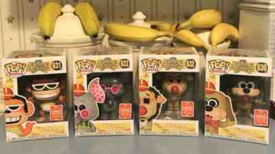 Funko Pop SDCC The Banana Splits 4 Pack Bundle (Snorky Drooper Bingo Fleegle)