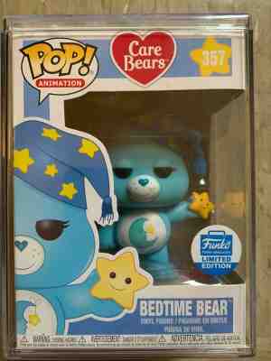 Funko Pop! Care Bears Bedtime Bear #357 Funko Shop Limited Edition w/ Protector