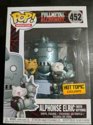 FULLMETAL ALCHEMIST*FUNKO POP*ALPHONSE ELRIC WITH KITTENS 452*HOT TOPIC*NOT MINT