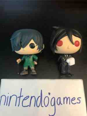 Funko pop vinyl figures Black Butler Vaulted Sebastian #16 & Ciel #17 Loose OOB