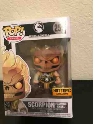 Mortal Kombat X Scorpion Flaming Skull 255 Hot Topic Exclusive Funko Pop