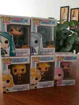 Funko Pop Vocaloid Kagamine Rin, Kagamine Len, Hatsune Miku, Megurine Luka