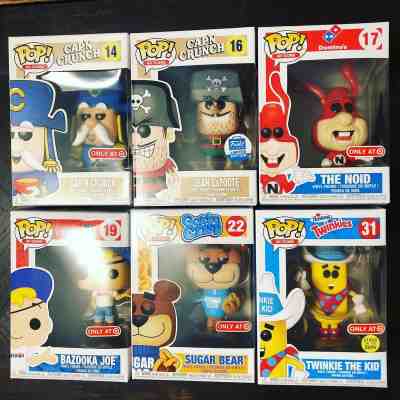 Funko Pop! Ad Icons Bazooka Joe Captain Crunch Noid Lafoote Sugar Bear Twinkie