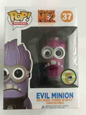 Funko Pop DESPICABLE ME 2 METALLIC EVIL MINION SDCC 2013 LE 480 NRFB Comic Con