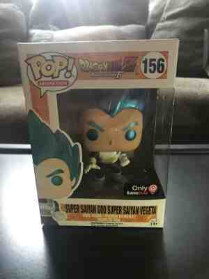 Funko Pop! DBZ Resurrection F Super Saiyan God SSGSS Vegeta Metallic Game Stop