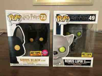 Sirius Black as Dog Flocked and Remus Lupin as Werewolf Funko Pop Harry Potter