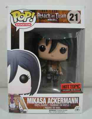 Mikasa Ackermann Attack on Titan Funko Pop Animation #21 Figure New