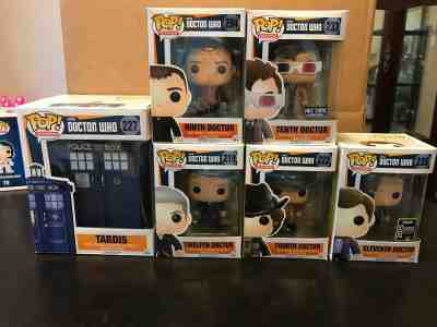 Funko Pop Doctor Who Lot of 6 Eleventh Doctor 2015 SDCC Exclusive Box Damage