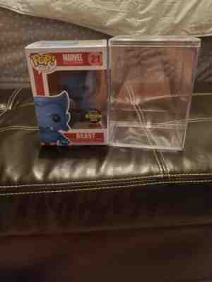 Funko Pop Marvel Beast 21 Flocked Gemini Collectibles Exclusive 