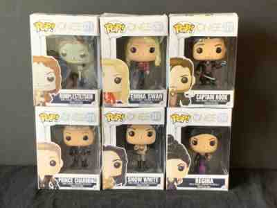 Funko POP! Lot of 6 Once Upon a Time Emma Swan Captain Hook Snow White Regina