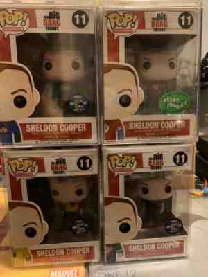 Funko Pops! Big Bang Theory Rare Lot Of 4 SDCC Exclusive Sheldon Cooper