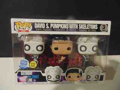 Funko POP! SNL: GLOW DAVID S. PUMPKINS WITH SKELETONS 3-PACK Shop Exclusive!