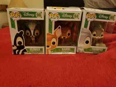 Funko pop Disney Toy Figurers..Bambi Flower and Thumper sold as  lot