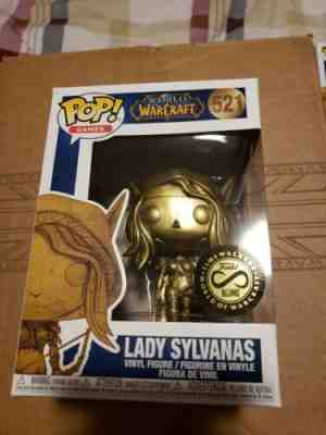 Golden Sylvanas Funko Pop Blizzcon with Protective hard case little box damage