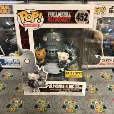 Funko Pop Alphonse Elric with Kittens #452 FullMetal Alchemist Hot Topic Exc .