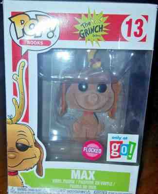 Funko Pop! Books The Grinch Dr Seuss Max Flocked # 13 Go! Calendars Exclusive