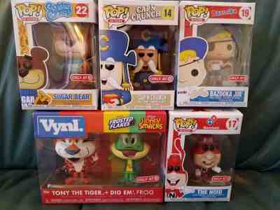 POP 5 Ad Icons Noid Capt'n Crunch Sugar Bear Bazooka Joe Tony Tiger Dig em Frog