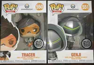 Blizzcon 2019 Exclusive! 2 Funko Pop! Overwatch 2 Genji And Tracer! Sold Out Pop