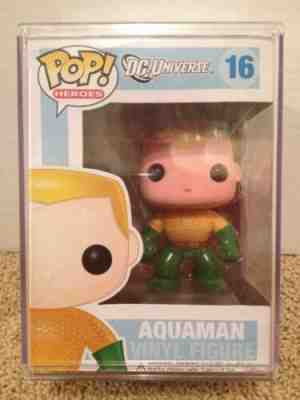 Funko Pop! Heroes DC Universe Aquaman #16 RETIRED W/ Pop Stacks Fast Free Ship