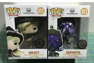 Funko Pop! Overwatch Witch Mercy and Cthulu Zenyatta  - Blizzard Exclusives