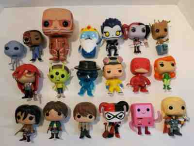 FUNKO POP VINYL LOT Of 19 Loose - Breaking Bad,  Attack on Titan, Adventure Time