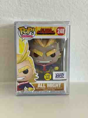 Funko Pop! All Might Glow in the Dark #248 2017 Funimation Exclusive My Hero Aca