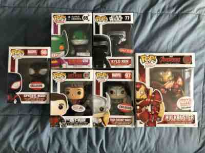 Funko Pop Lot Marvel, Star Wars, DC Exclusives