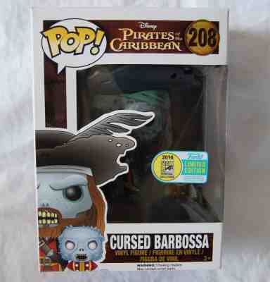 funko pop 208 pirates of the caribbean cursed barbossa SDCC exclusive NIB