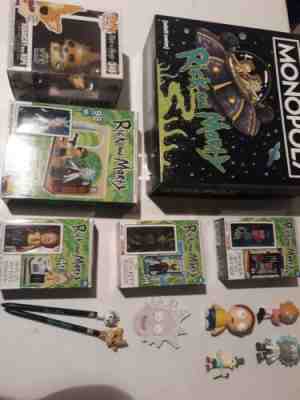 Rick And Morty Mixed LOT: Funko Pop, Mystery Mini, McFarlane, Monopoly