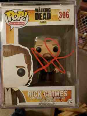 Andrew Lincoln Rick Grimes Signed Funko Pop The Walking Dead JSA certified