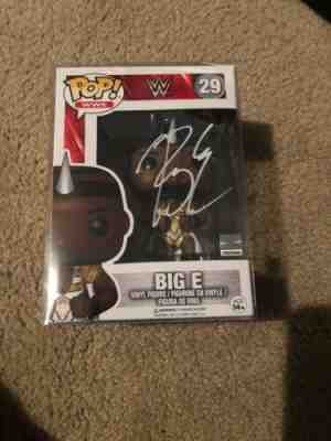 Big E Signed Funko Pop With COA Eva Marie And Kofi Kingston New Day Funko Lot