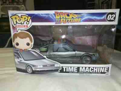 Funko Pop Rides Back to the Future DeLorean Time Machine Marty McFly #02 Vaulted