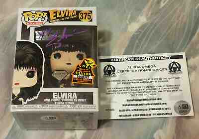 *SIGNED* Funko Pop Elvira Diamond Purple Spooky Empire 375 LE IN HAND With COA!