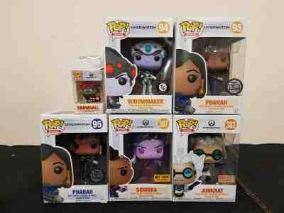 FUNKO POP! OVERWATCH LOT PHARAH BLUE SILVER SOMBRA JUNKRAT WIDOWMAKER BLIZZARD 