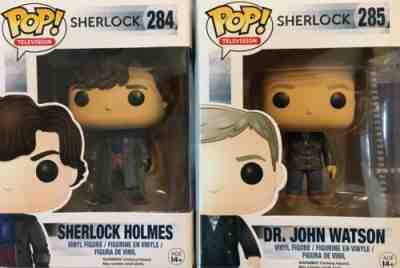 Sherlock Holmes & Dr John Watson SET Funko Pop 284 285 (NIB) New