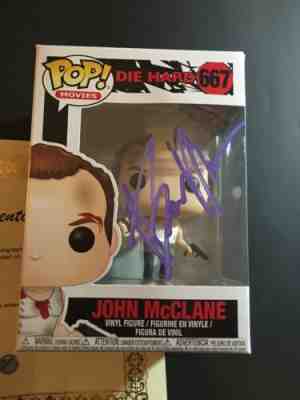 BRUCE WILLIS SIGNED FUNKO POP! *JOHN MCCLANE, DIE HARD* #667