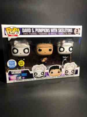 FUNKO POP SNL: GLOW DAVID S. PUMPKINS WITH SKELETONS 3-PACK FUNKO SHOP EXCLUSIVE