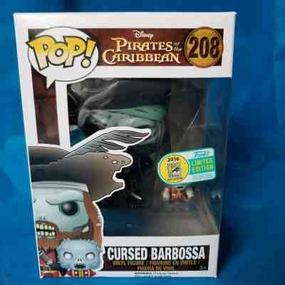 OFFICIAL SDCC 2016 FUNKO POP!: DISNEY PIRATES OF CARIBBEAN - CURSED BARBOSSA LE 