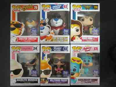 Funko Hollywood Exclusive Limited Edition Lot -  Freddy Wonder Woman Chester etc