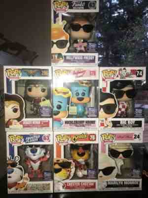 Funko Hollywood Exclusive Funko Pop Lot Tony Tiger Freddy Funko Big Boy Marilyn