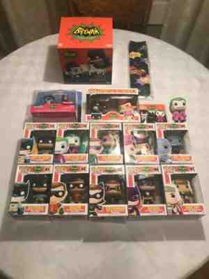 Huge Funko Pop Batman Classic Tv Series Figure Lot Robin Catwoman Joker Penguin