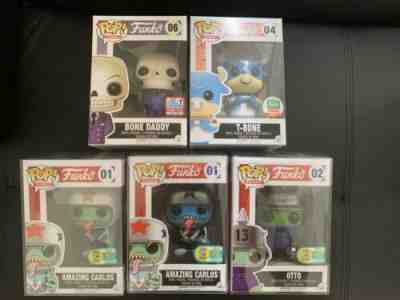 Spastik Plastik Funko Pop Lot With Bone-daddy, T-bone, Otto And Amazing Carlos.