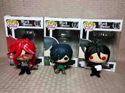 Funko Black Butler Lot #16 17 18 Grell Ciel Sebastian