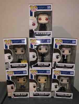 Funko Pop Twilight Bella Swan Edward  Cullen Jacob Black Jane Wedding Lot Of 7