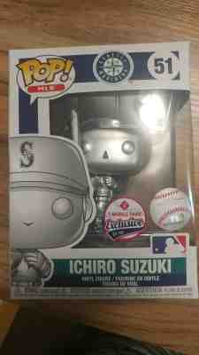 Funko POP! Silver Edition Ichiro Suzuki #51 - 1 of ONLY 51 - MLB Mariners 9/28