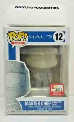 Funko Pop Halo Master Chief With Active Camo # 12 E3 2018 Edition With Protector