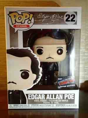 Funko POP! NYCC 2019 Exclusive Official Sticker Edgar Allan Poe #22 w Protector