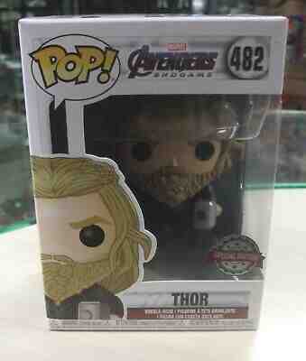 Funko POP exclusive #482 AVENGERS ENDGAME THOR WITH HAMMER & STORMBREAKER