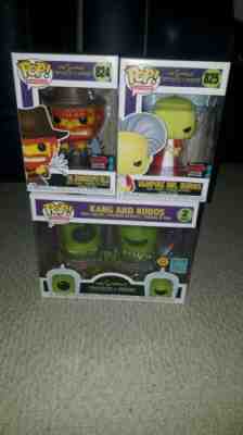 Kang And Kodos Vampire Mr.Burns And Evil Groundskeeper Willie Funko Pop Lot The