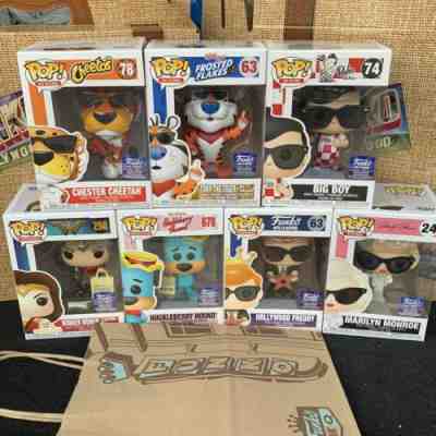 Funko Pop Hollywood Grand Opening Exclusive Set Of 7 With Exclusive Case Bundle